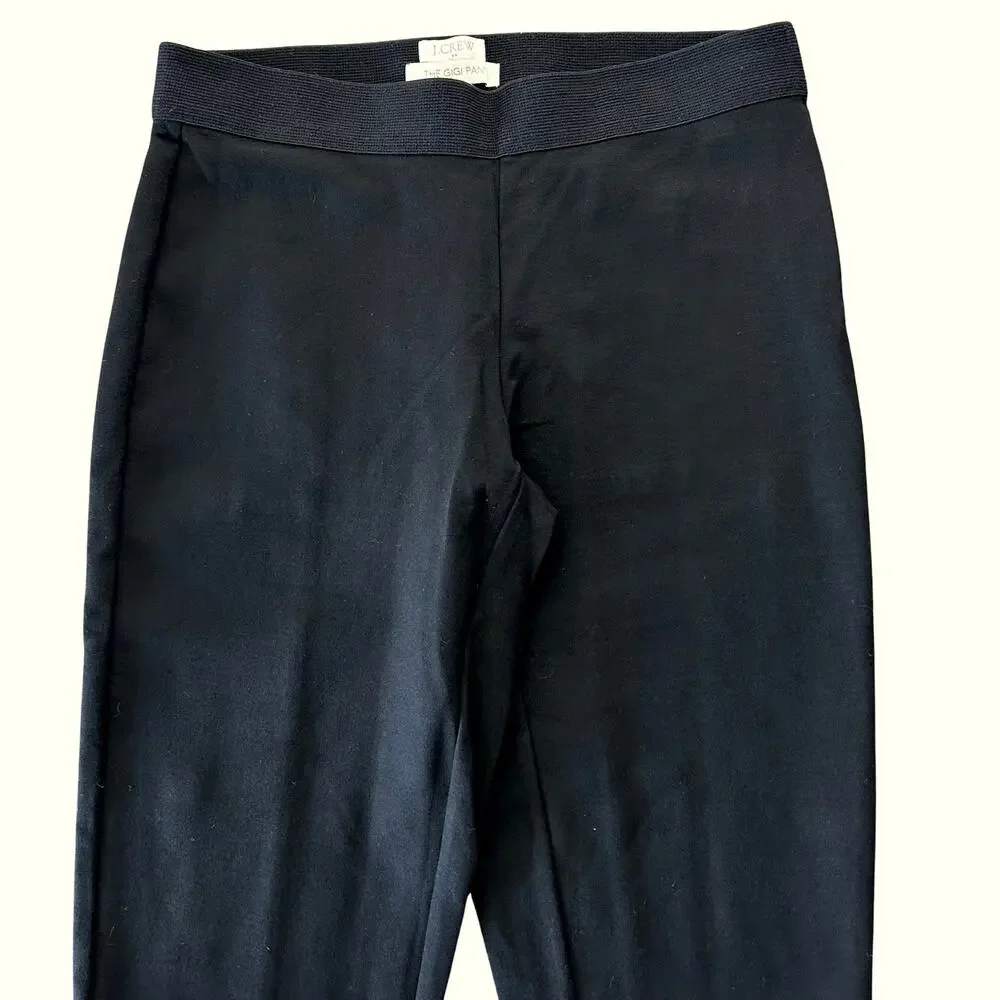 J.Crew The Gigi Pant Black Skinny Stretch Side‎ Zip Size 2